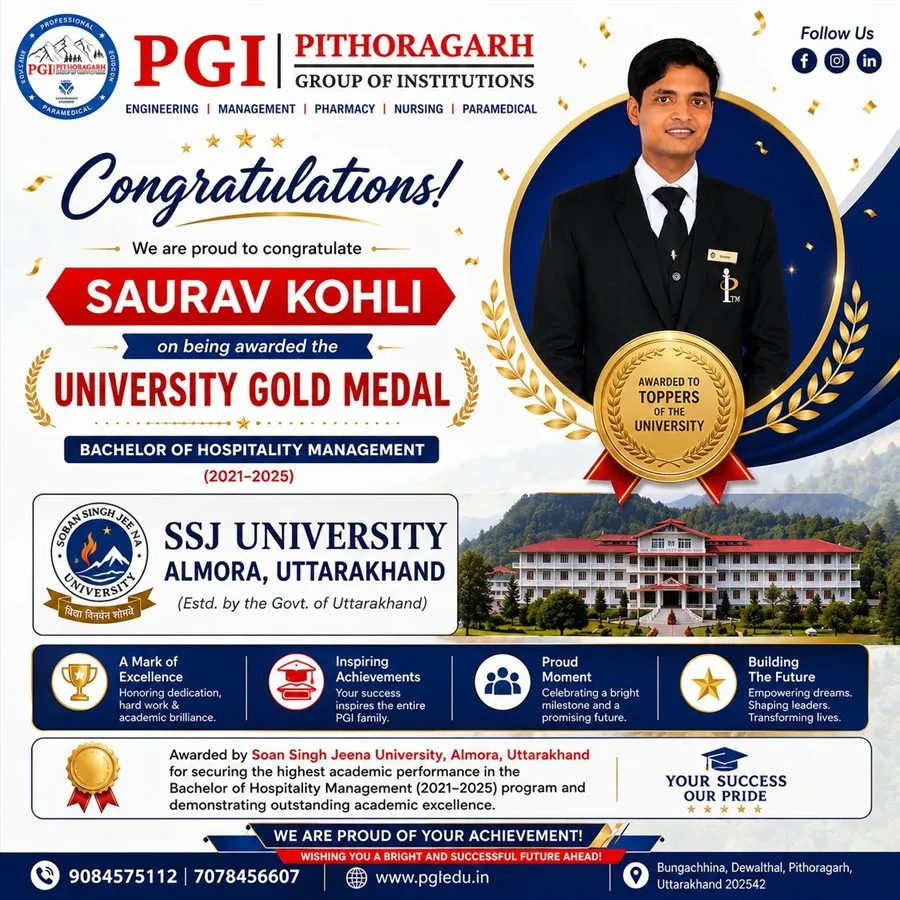 Saurav Kohli, university gold medallist